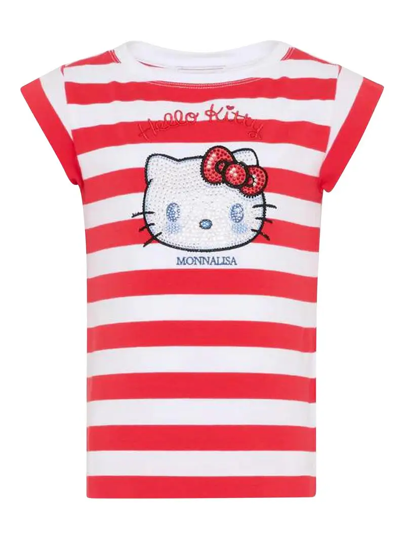 T-Shirt Con Strass Rosso