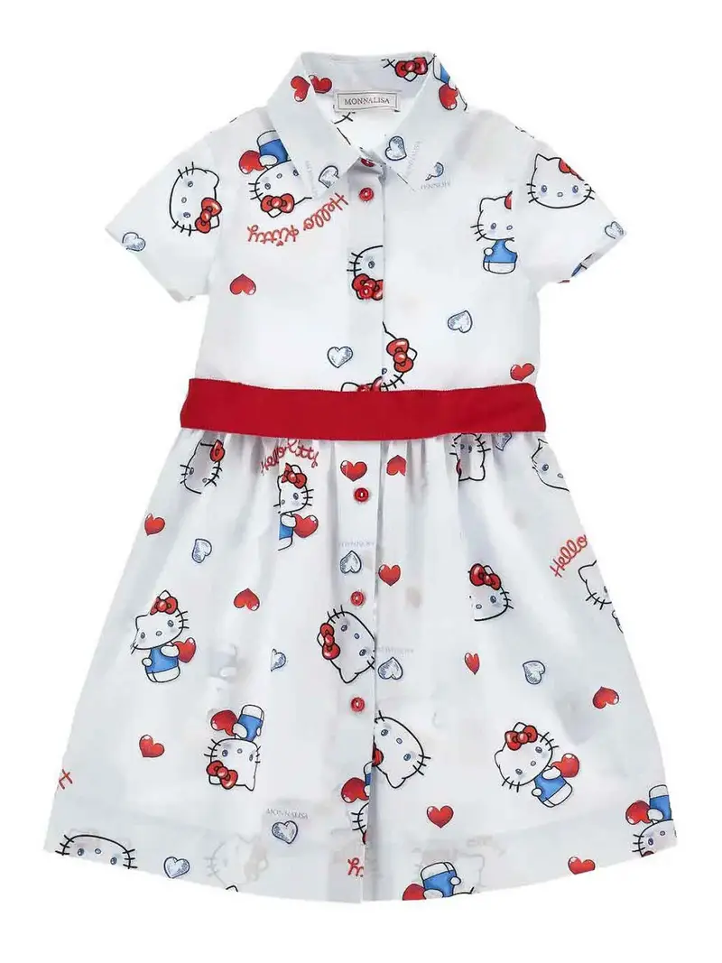 Vestito Con Stampa Bianco