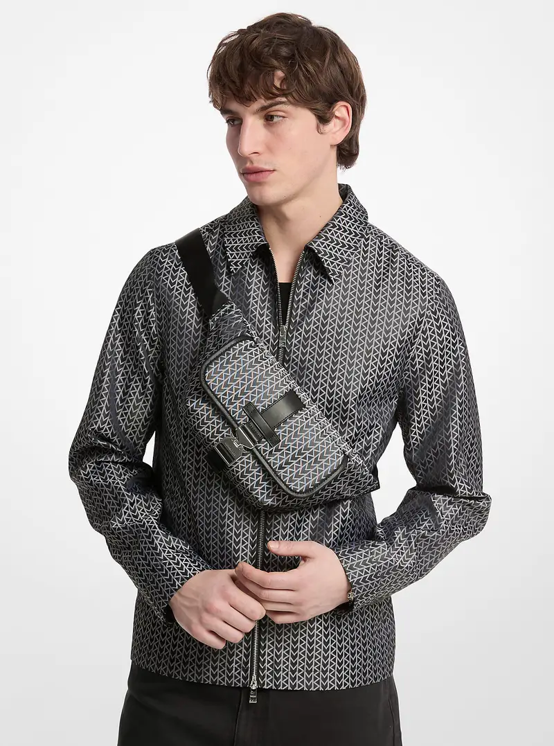 Monospalla Eli con logo jacquard MK2000 - Michael Kors miniatura 2