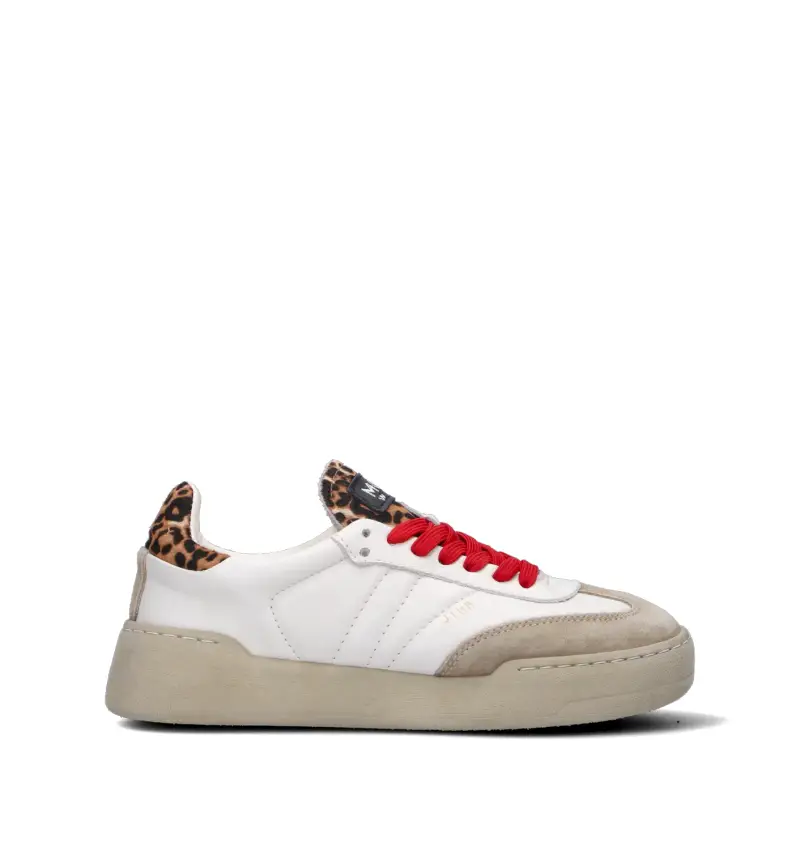 Sneaker donna bianca in pelle Vario