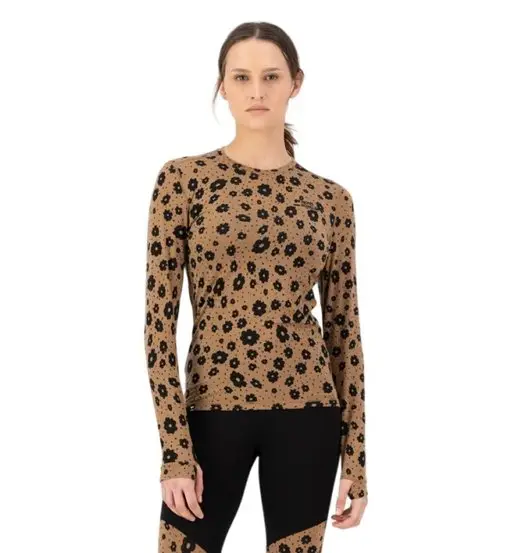 Cascade Merino - magliette tecnica maniche lunghe - donna Brown