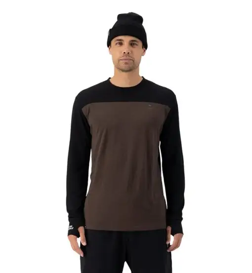 Yotei - maglietta tecnica manica lunga - uomo Brown