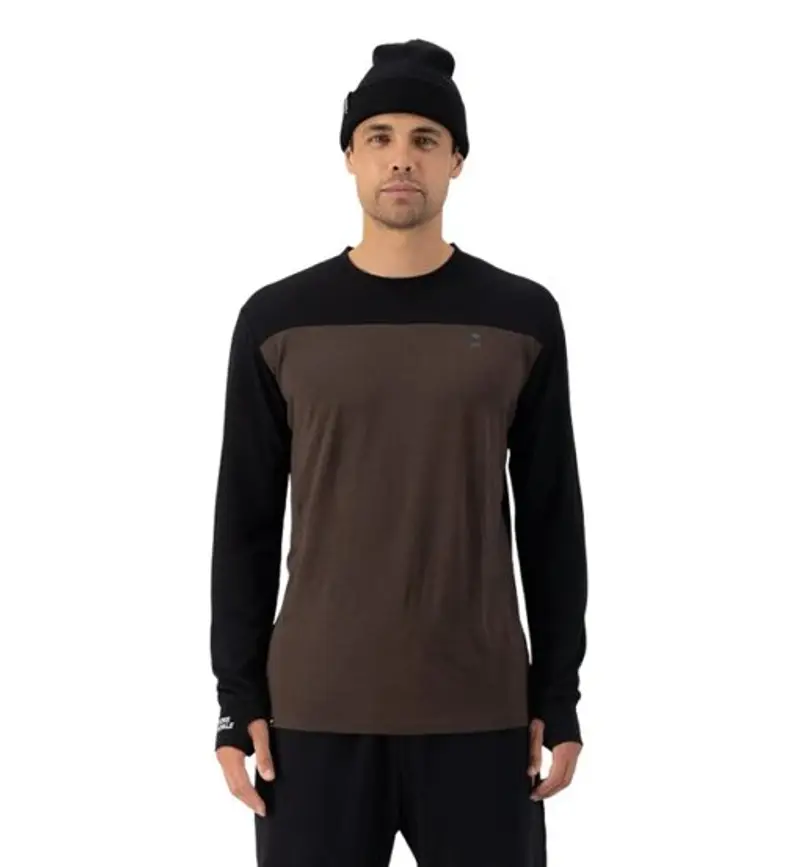 Yotei - maglietta tecnica manica lunga - uomo Brown