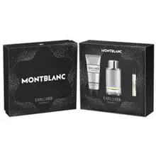 Set regalo Montblanc Explorer Platinum Eau de Parfum 100 ml, gel doccia 100 ml e miniatura Eau de Toilette 7,5 ml