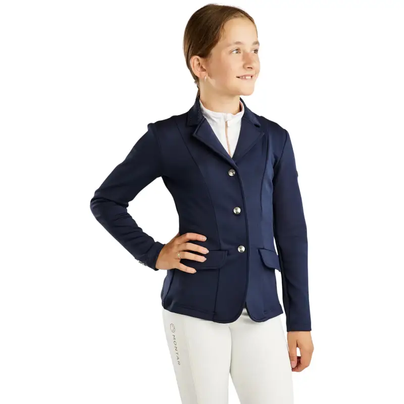 Giacca da competizione da ragazza Montar Bow Belt And Tone In Tone Crystals