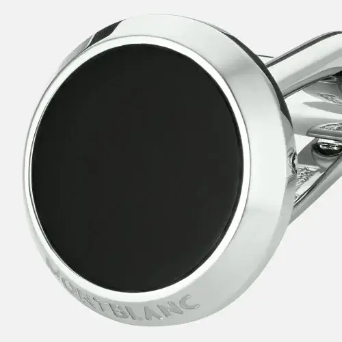 Montblanc Gemelli Meisterstück in acciaio e onice nera miniatura 2