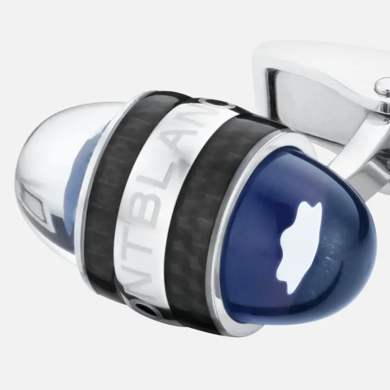 Gemelli Montblanc Starwalker In Acciaio E Lacca - Accessori miniatura 2