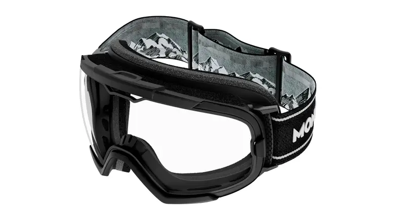 Montblanc Unisex MB0380S 001 Maschere da sci Iniettato Nero Nero Maschera