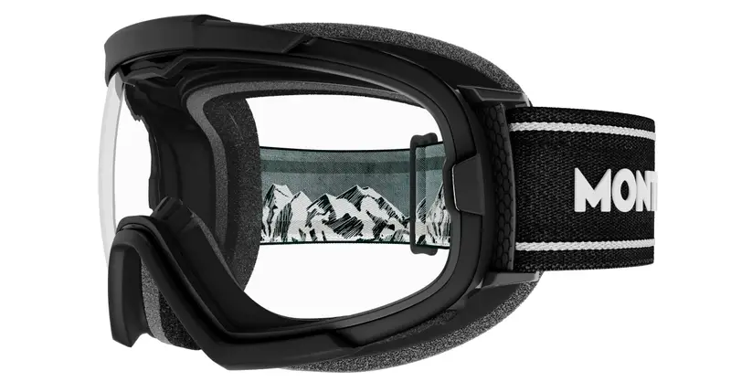 Montblanc Unisex MB0380S 001 Maschere da sci Iniettato Nero Nero Maschera miniatura 2