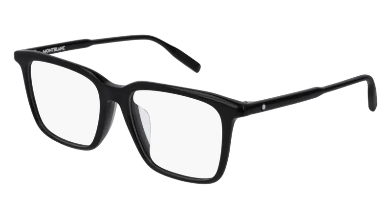 Montblanc Uomo MB0011OA 001 Montature da vista Acetato Nero Trasparente Squadrata