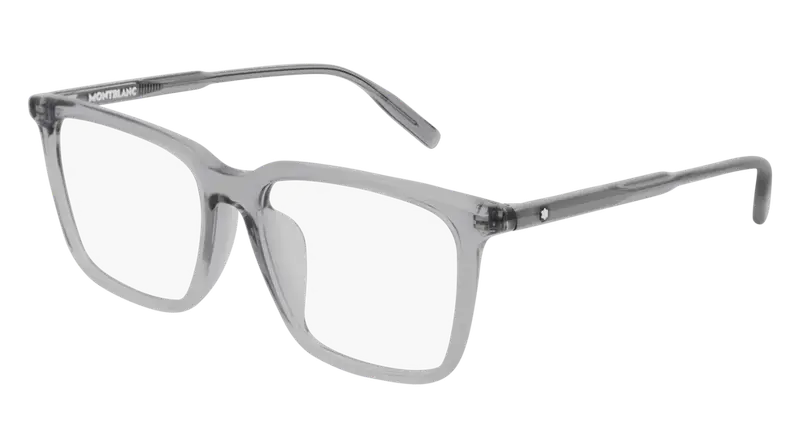 Montblanc Uomo MB0011OA 004 Montature da vista Acetato Grigio Trasparente Squadrata