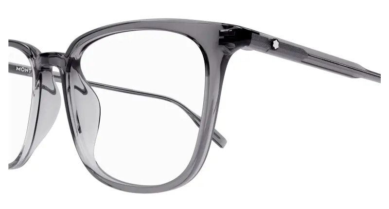 Uomo MB0089OK 010 Montature da vista Acetato Grigio Trasparente Squadrata miniatura 3