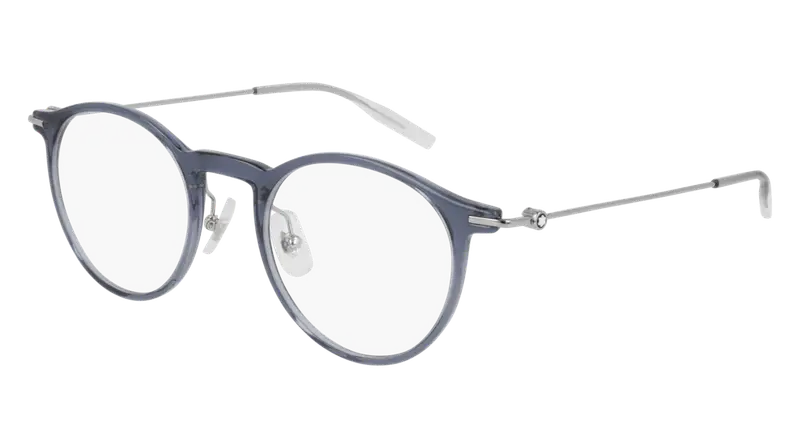 Montblanc Uomo MB0099O 004 Montature da vista Plastica Blu  Pantos