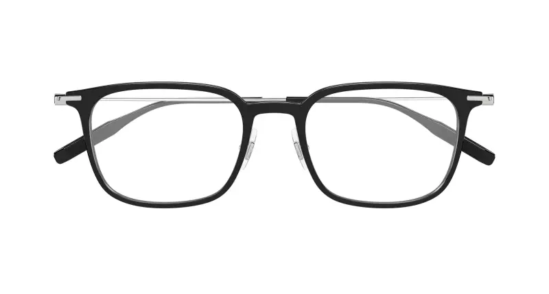 Uomo MB0100O 009 Montature da vista Iniettato Nero Trasparente Squadrata miniatura 2