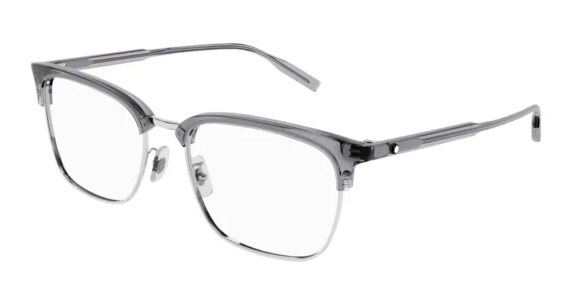 Montblanc Uomo MB0199OA 008 Montature da vista Acetato Grigio  Squadrata