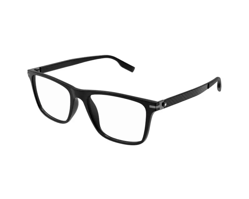 Uomo MB0251O 001 Montature da vista Acetato Nero Squadrata