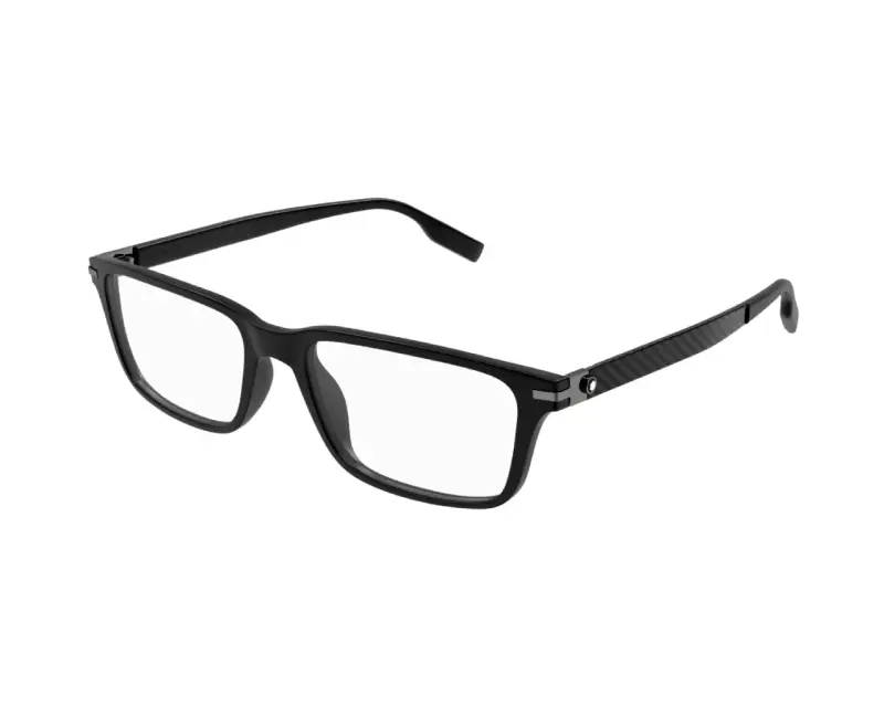 Uomo MB0252O 001 Montature da vista Acetato Nero Squadrata