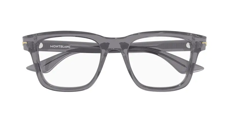 Uomo MB0266O 009 Montature da vista Acetato Grigio Trasparente Squadrata miniatura 2