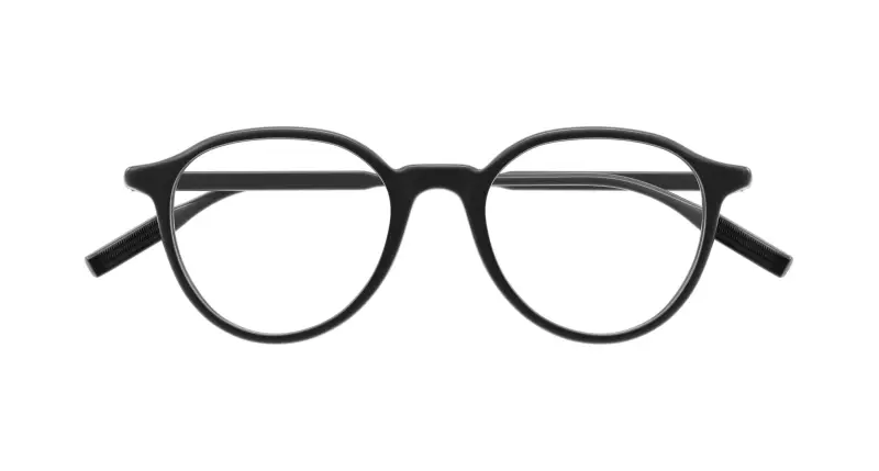 Uomo MB0291O 009 Montature da vista Acetato Nero Trasparente Rotonda miniatura 2