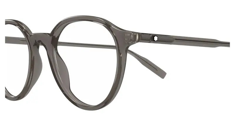 Uomo MB0291O 010 Montature da vista Acetato Grigio Trasparente Rotonda miniatura 3