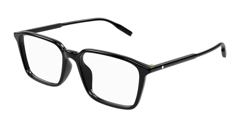 Uomo MB0293OA 001 Montature da vista Acetato Nero Squadrata