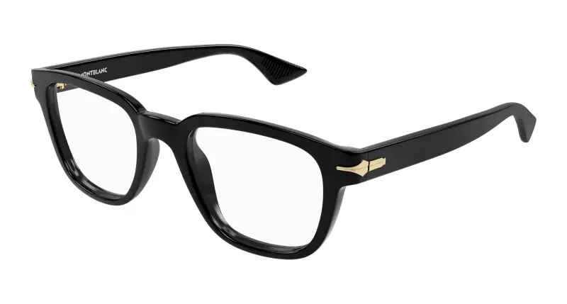 Uomo MB0305O 005 Montature da vista Acetato Nero Squadrata