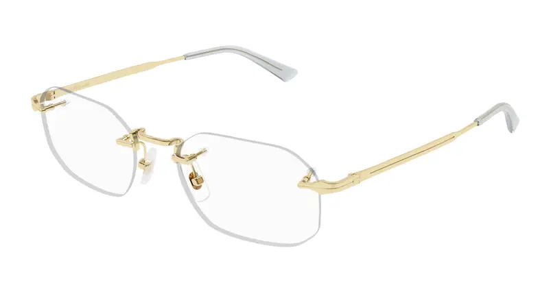 Montblanc Uomo MB0307O 001 Montature da vista Metallo Oro  Squadrata