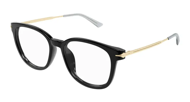 Uomo MB0309OA 001 Montature da vista Acetato Nero Squadrata