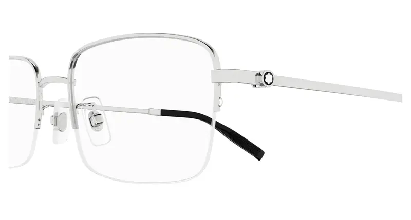 Montblanc Uomo MB0313OA 001 Montature da vista Titanio Argento Trasparente Squadrata miniatura 2