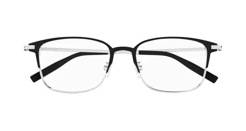 Uomo MB0314OA 001 Montature da vista Titanio Nero Trasparente Squadrata miniatura 2