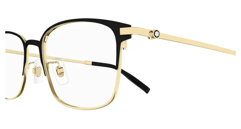 Uomo MB0314OA 002 Montature da vista Titanio Nero Trasparente Squadrata miniatura 3