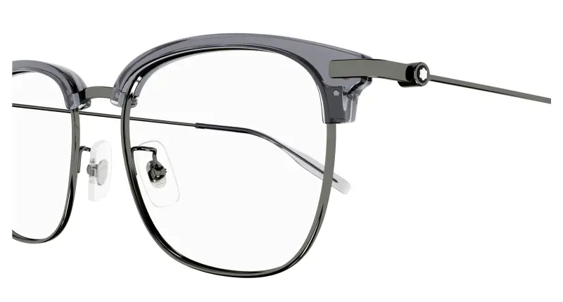 Uomo MB0316OA 003 Montature da vista Acetato Grigio Trasparente Squadrata miniatura 3