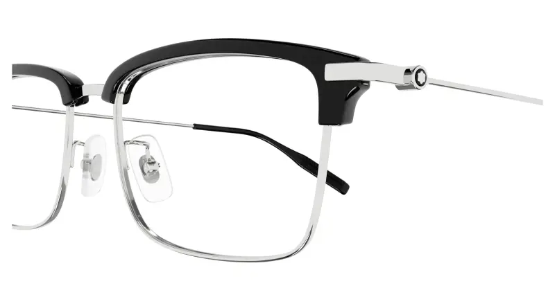 Uomo MB0318OA 001 Montature da vista Acetato Nero Trasparente Rotonda miniatura 3