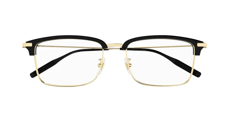 Uomo MB0318OA 002 Montature da vista Acetato Nero Trasparente Rotonda miniatura 2