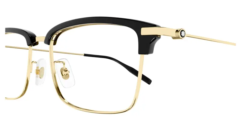 Uomo MB0318OA 002 Montature da vista Acetato Nero Trasparente Rotonda miniatura 3