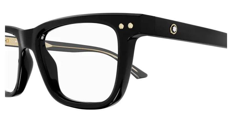 Uomo MB0322O 005 Montature da vista Acetato Nero Trasparente Squadrata miniatura 3