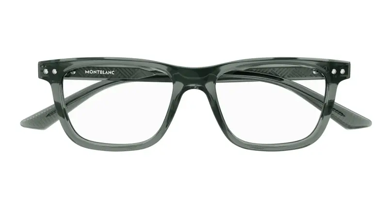 Uomo MB0322O 008 Montature da vista Acetato Grigio Trasparente Squadrata miniatura 2