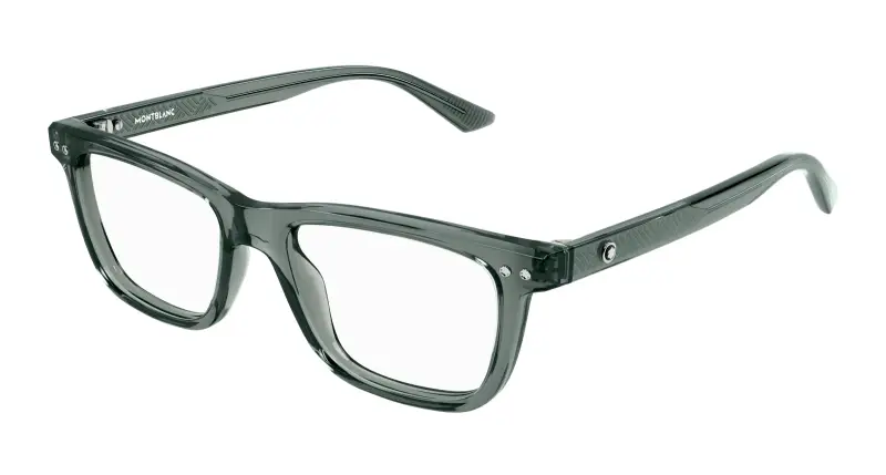 Uomo MB0322O 008 Montature da vista Acetato Grigio Trasparente Squadrata