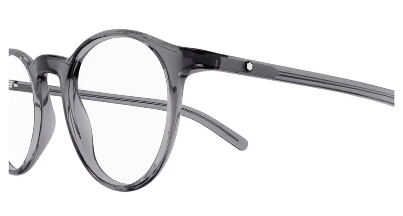 Montblanc Uomo MB0329O 002 Montature da vista Grigio Trasparente Rotonda miniatura 2
