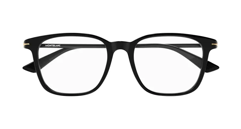 Uomo MB0338O 001 Montature da vista Acetato Nero Trasparente Squadrata miniatura 2