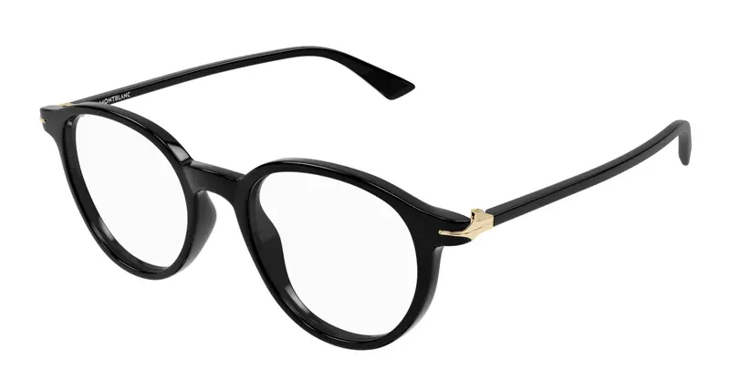 Montblanc Uomo MB0340O 001 Montature da vista Acetato Nero Trasparente Squadrata