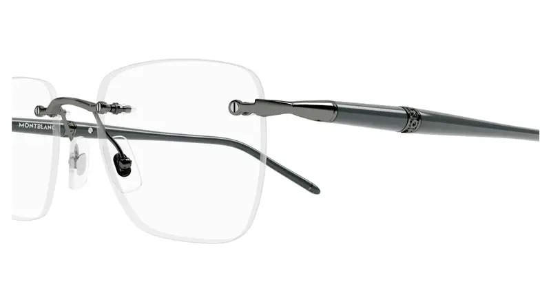 Montblanc Uomo MB0346O 003 Montature da vista Metallo Rutenio Trasparente Squadrata miniatura 2