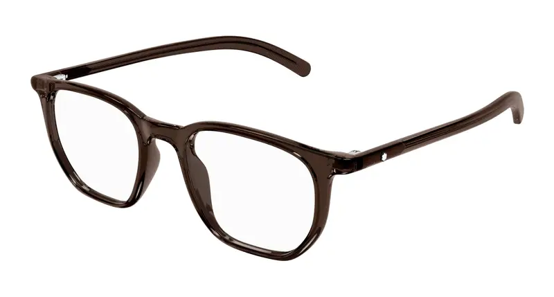 Montblanc Uomo MB0349O 002 Montature da vista  Marrone Trasparente Squadrata