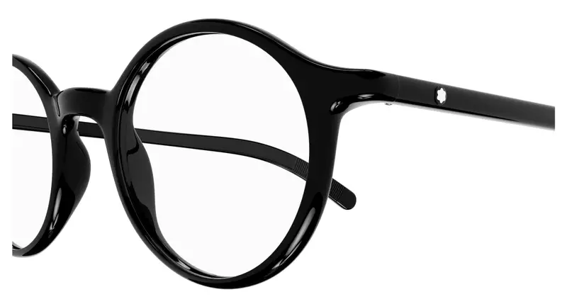 Montblanc Uomo MB0350O 001 Montature da vista Nero Trasparente Rotonda miniatura 2