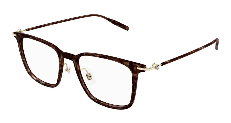 Montblanc Uomo MB0354O 002 Montature da vista Iniettato Havana Trasparente Squadrata