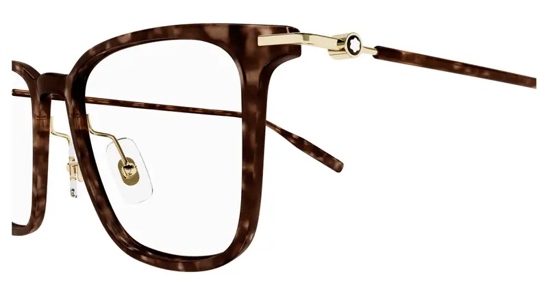 Montblanc Uomo MB0354O 002 Montature da vista Iniettato Havana Trasparente Squadrata miniatura 2