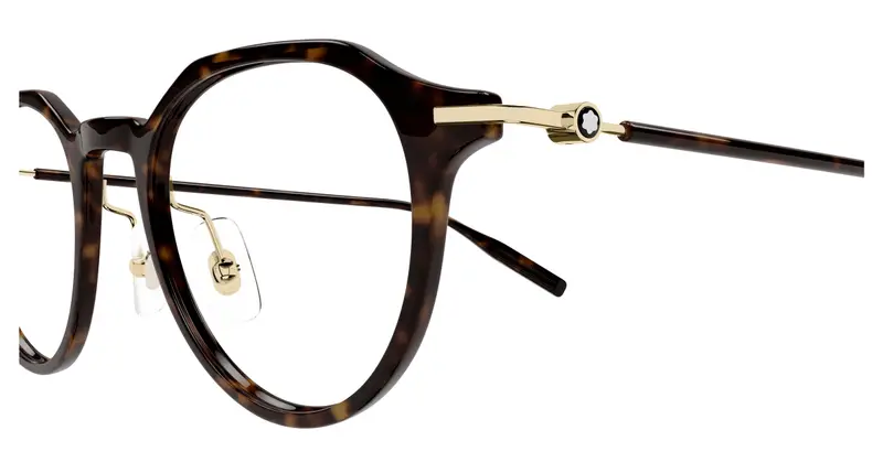 Montblanc Uomo MB0355O 002 Montature da vista Iniettato Havana Trasparente Rotonda miniatura 2