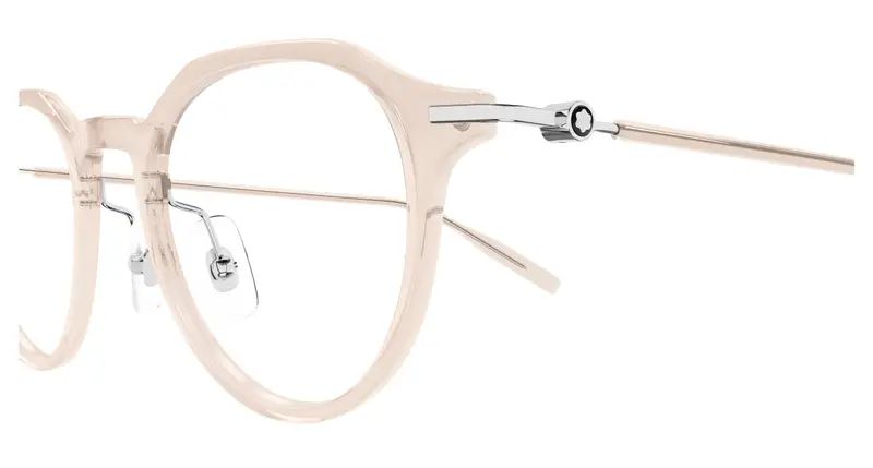 Montblanc Uomo MB0355O 004 Montature da vista Iniettato Rosa Trasparente Rotonda miniatura 2