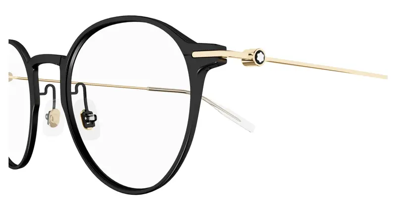 Montblanc Uomo MB0357O 001 Montature da vista Nero Trasparente Rotonda miniatura 2