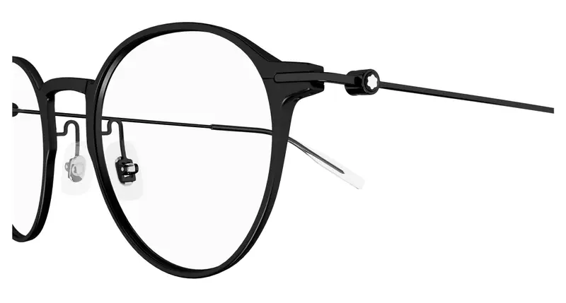 Montblanc Uomo MB0357O 002 Montature da vista Nero Trasparente Rotonda miniatura 2